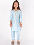 Vastramay Girls' Aqua Viscose Kurta Pant Set